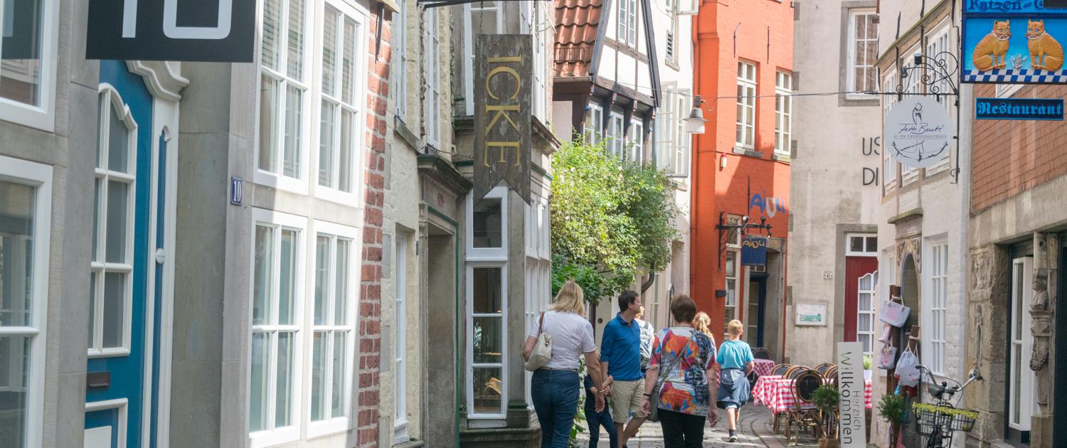 Bummeln im Schnoor, Bremens ältestem Viertel.