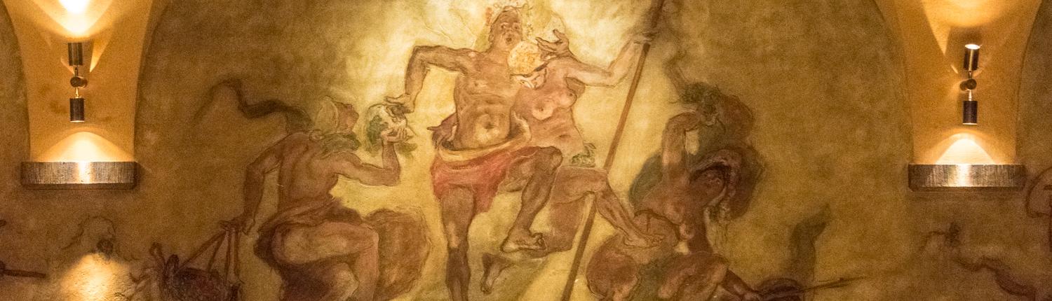 Die Wände im Bacchuskeller Bremen wurden von Karl Dannemann bemalt.
